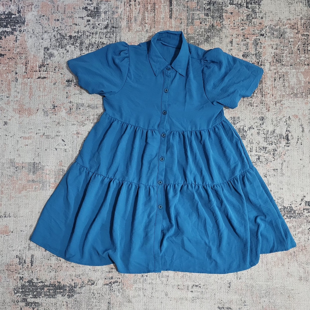 #22 Unbranded Blue Short Dress Size L